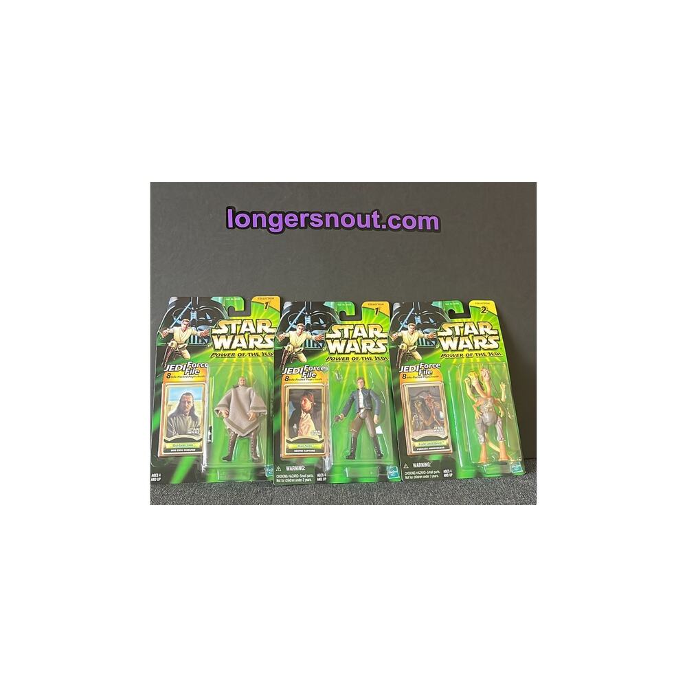 Star Wars - Power of the Jedi (POTJ): LOT of 3 boxed-figures.